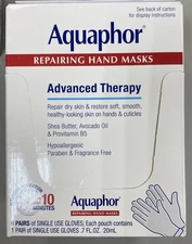 Aquaphor Repairing Hand Masks Moisturizing Gloves for Dry Hands 6 Pairs