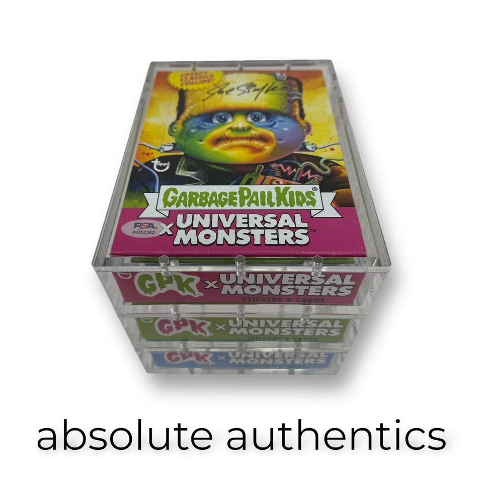2019 Garbage Pail Kids Universal Monsters Joe Simko PSA Signed First Print SDCC - Image 3 of 4