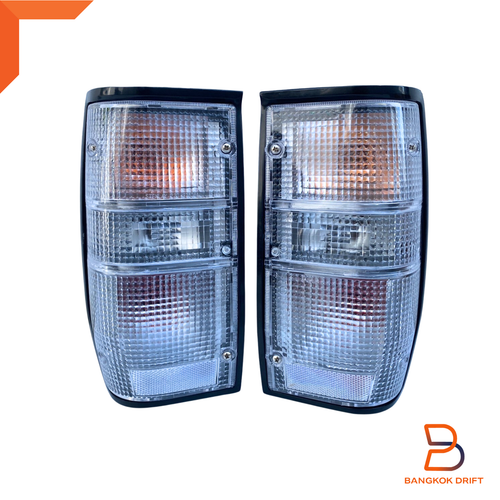 Lámpara de luz trasera Len transparente negra para camioneta Mitsubishi Triton L200 86-96 - Imagen 4 de 10