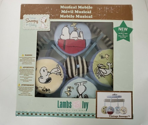 Lambs & Ivy Musical Mobile Vintage Snoopy 2009 Peanuts suona la ninna nanna di Brahms - Foto 1 di 7