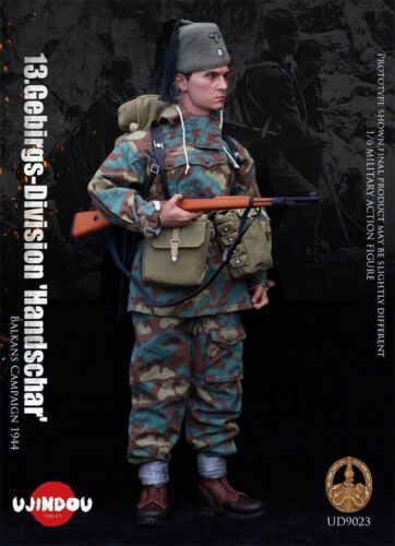Modellino 1/6 1944 in magazzino UJINDOU UD9023 WWII Handschar pioniere Balcani - Foto 5 di 13