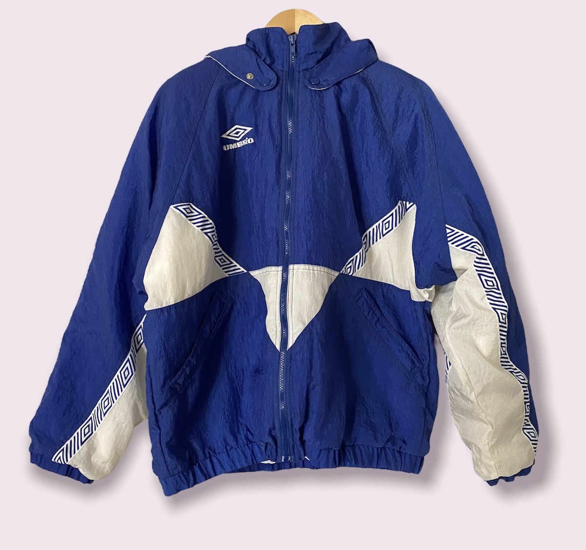 ジャケット・アウター 80S 90S VINTAGE UMBRO NAYLON jacket XL Umbro Retro Nylon Windbreaker jacket Size Large - Purple