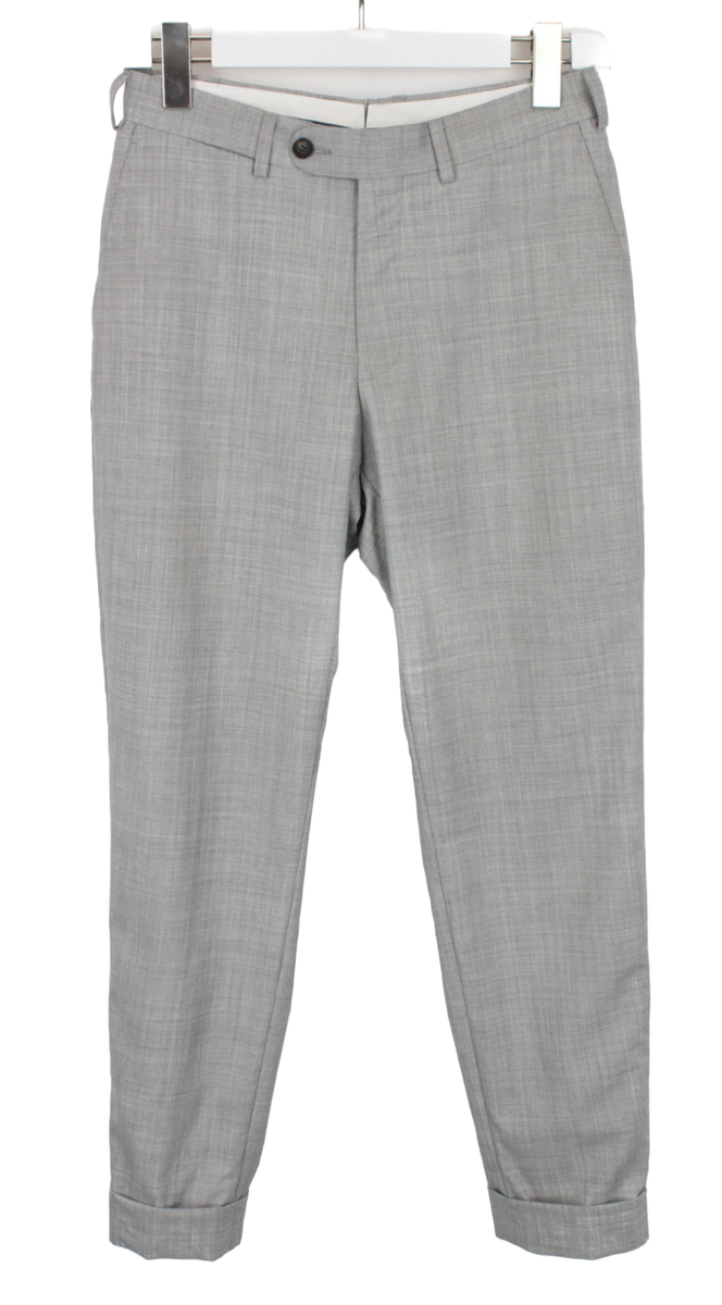 SUITSUPPLY Brescia Turn-Up SF Trousers Men's UK 28 Pure Wool