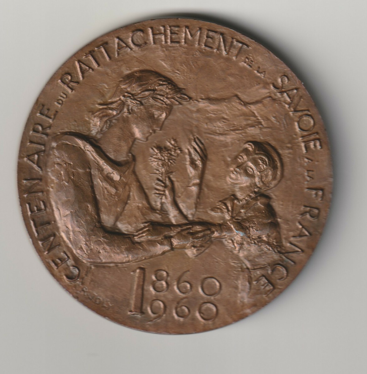 Médaille Centenaire Du Rattachement De Nice Et De La Savoie à La France 1860-1960 - Bronze, Monnaie De Paris
