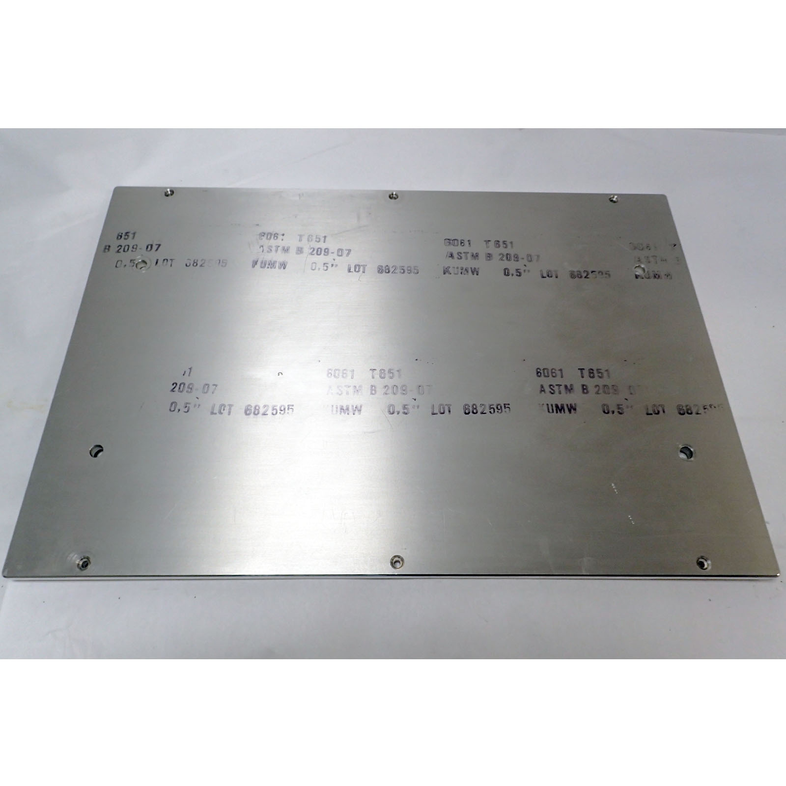 CAST ALUMINUM PLATE 6061 T651, 30 x 20.25 x 0.5", SOME MILLED HOLES eBay