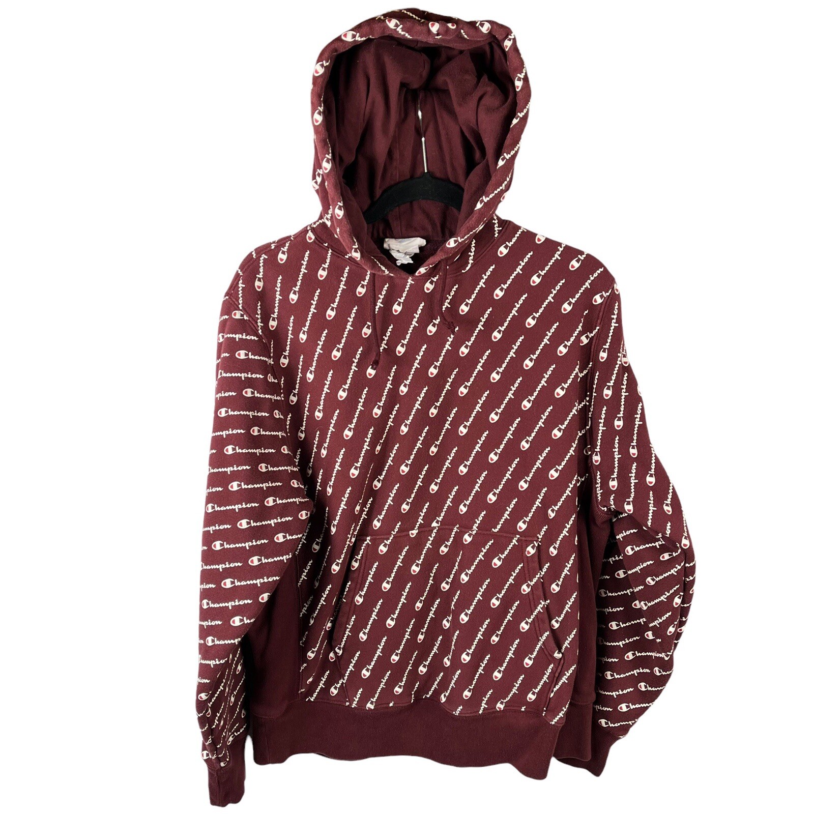 Champion Sweatshirt Mens Large Burgundy 