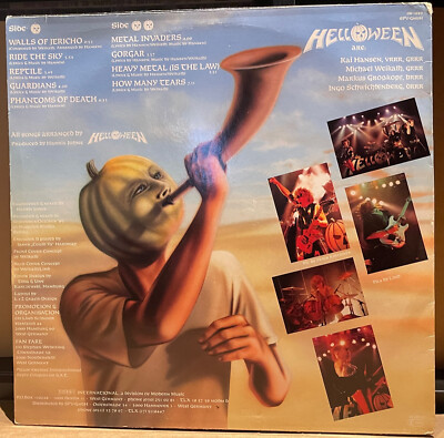 HELLOWEEN WALLS OF JERICHO 1988 GERMANY VINYL LP NO BARCODE