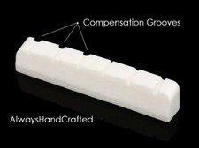 AlwaysHandCrafted Slotted COMPENSATED BONE NUT handmade for IBANEZ Guitar - 42mm