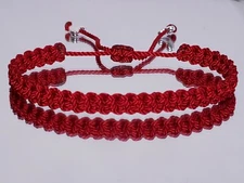 Red string evil eye protection bracelet -braided -Attract Good luck wristband 