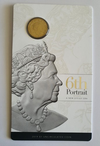 Australia 2019 $1 6th Portrait A New Effigy Era Uncirculated Coin.