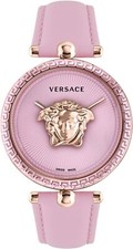Versace VECO02222 Palazzo Empire gold pink Leather Women's Watch NEW