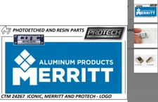 CTM24267    MERRITT LOGOS FOR TRUCK BOXES   Photoetched Metal       1/24 or 1/25