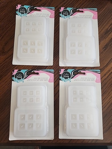 Lot of 4 - Square Beads Silicone molds Ideal For Resin 2 Sizes American Crafts - Picture 4 of 5