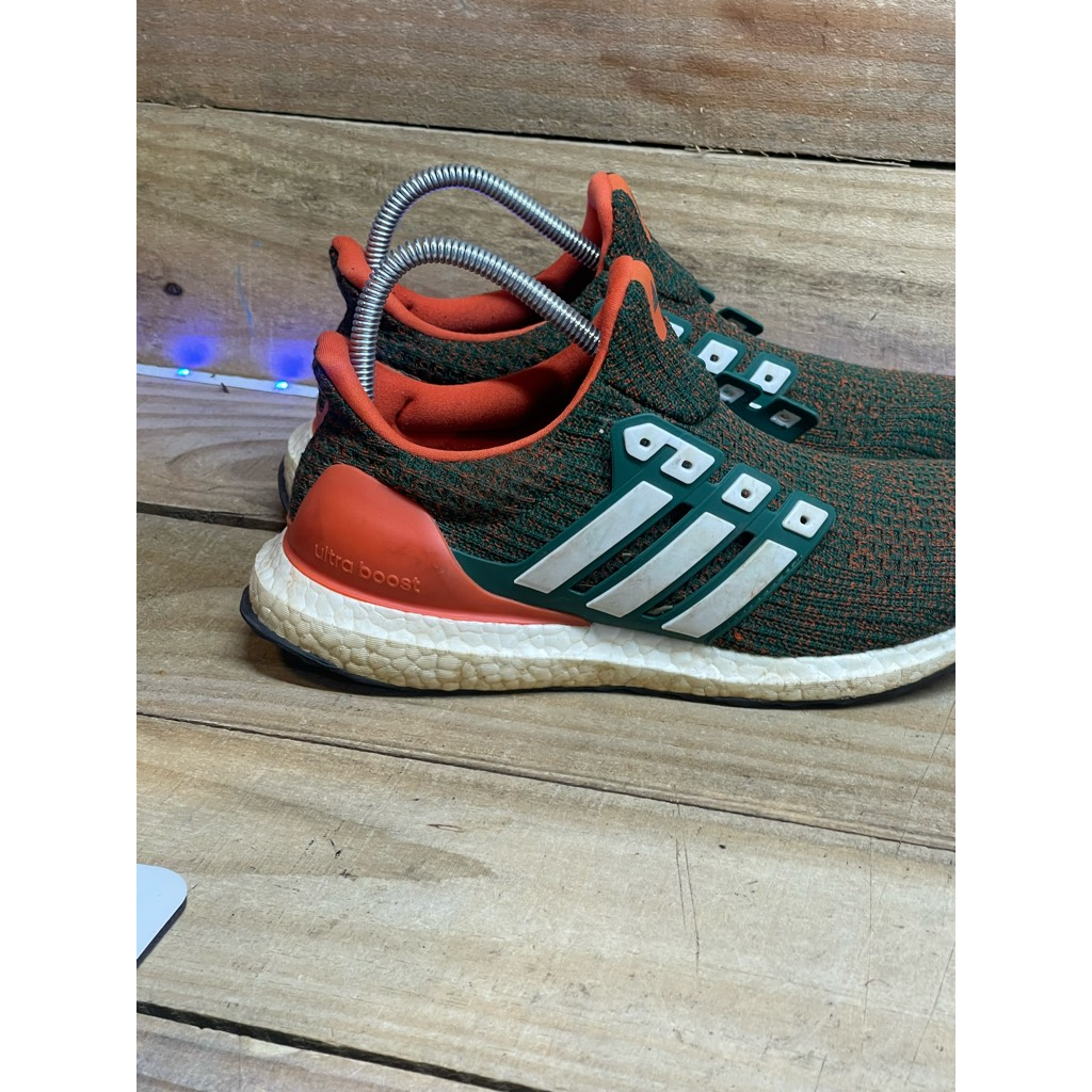 Adidas Ultra Boost 4.0  Miami Hurricanes Orange EE3702 Size 10.5 Mens Adidas Ultra Boost 4.0 Miami Hurricanes EE3702 Green Orange  main image 3