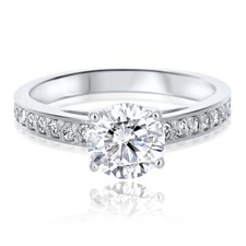 925 Sterling Silver 14k White Gold Plated Moissanite Handmade Women's Ring