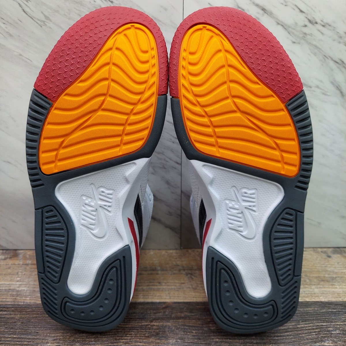 Nike Air Jordan Max Aura 5 White Cardinal Red Orange DZ4353