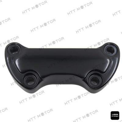 Black Scalloped Handlebar Riser Clamp For Harley Sportster 883 Dyna Super Glide