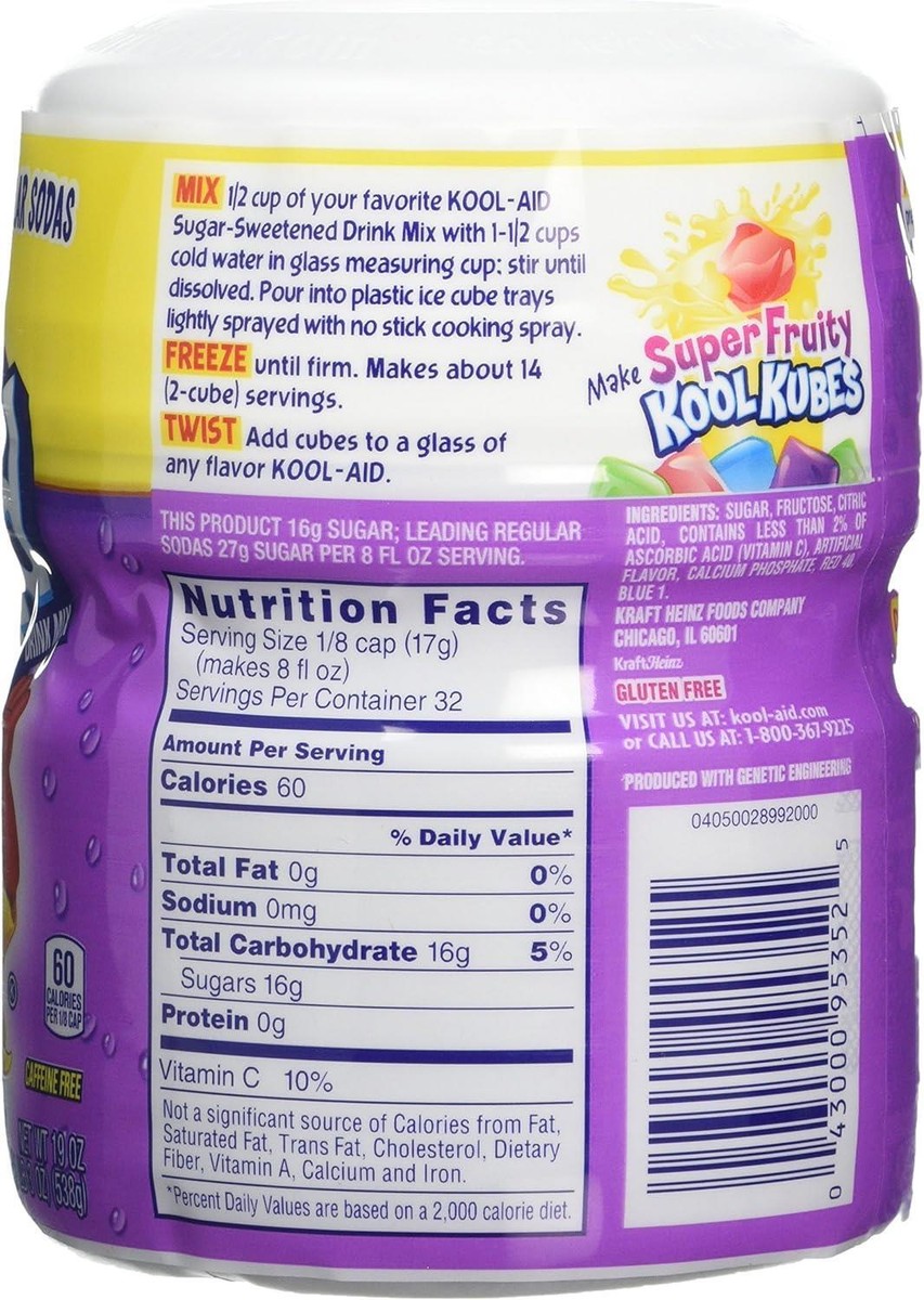 Grape Kool-Aid Sweetened Drink Mix (538g