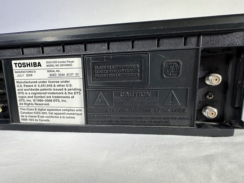 Toshiba DVD VCR Hi-Fi Combo Player SDV398KC VHS 2009 PROBADO Bueno ✅🦄🌈🚀 - Imagen 2 de 9