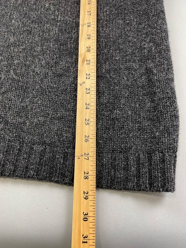 Structure Mens Sweater Large Gray 100% Shetland Wool Nordic Ski Striped Winter - Picture 6 of 7