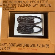 Beverly Semmes “Little Grey Suits” Modern Art 35mm Glass Slide