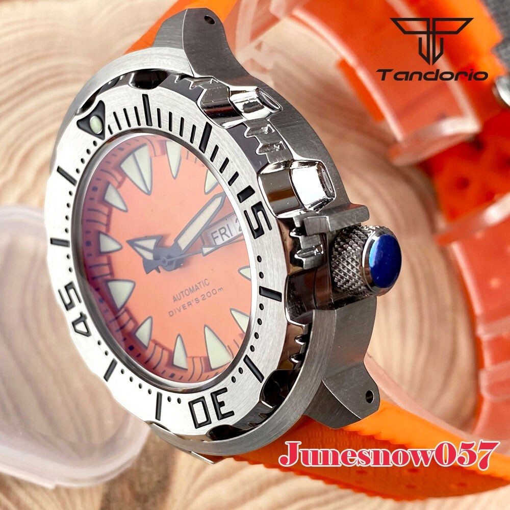 Tandorio 42MM Monster Watch 20ATM Diver NH36A For Men's