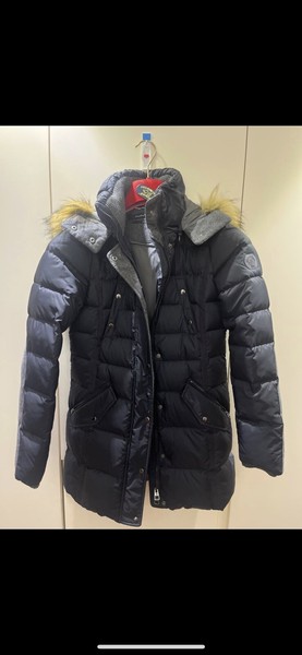 Abrigo Plumas Marco Polo Azul Marino Mujer Talla XXS/32