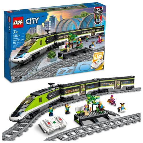 LEGO City Express Passenger Train Set 60337 Remote Controlled Toy W/ Real Light  - Picture 1 of 1