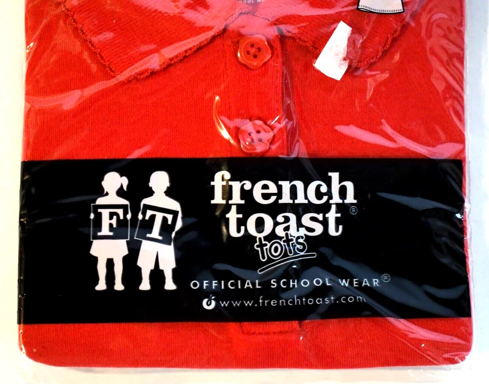 Nuevo en Paquete Polo French Toast Tots Manga Corta Niñas Talla 2T Rojo 2010 Foto 4 de 4