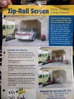 Garage Door Screen Zip-Roll Screen 8 ft. Wide 7 ft. High Garage Door Opening