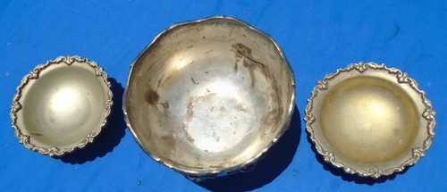 Bowls Silverplate English Repro BM Mts 6175 6 by 4” Grapes Leaves Rim. - Picture 4 of 7