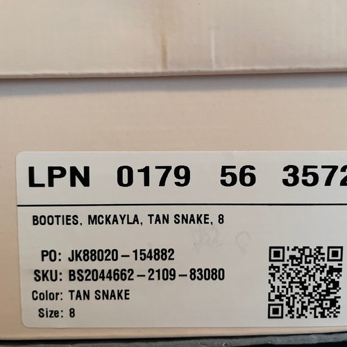 Justfab Women Mckayla Bootie Tan Snake Sz. 8 - Picture 7 of 8