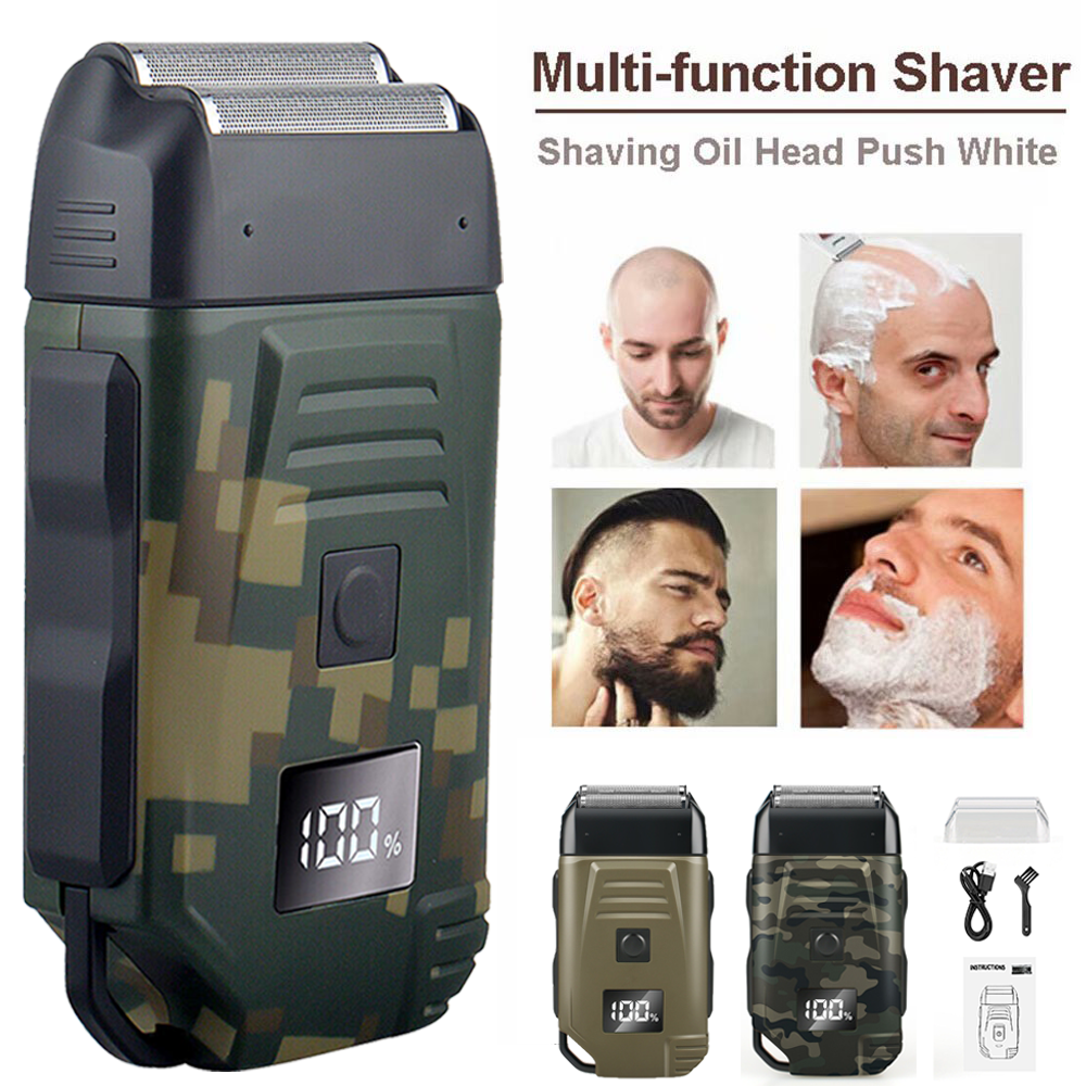 LCD Men's Electric Shaver Trimmer Razor USB Recharge Hair Beard Shaving Machine