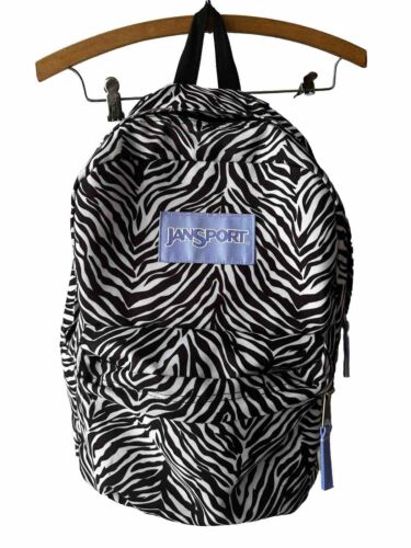 Jansport Zebra Backpack With Lavender Accents - Picture 1 of 10