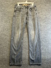 Wrangler Jeans Men 32x30 Blue Slim Straight Denim Pants