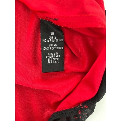 BCX Girl Dress Black/Red Sleeveless Size 16 Holiday Party Embellished New - Picture 8 of 10