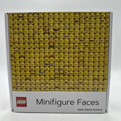 LEGO  Mini Faces 1000 Piece Puzzle 25x20 Yellow LEGO Faces New Factory Sealed