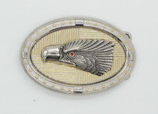 USA American Bald Eagle Gold and Silver Plated Western Belt Buckle