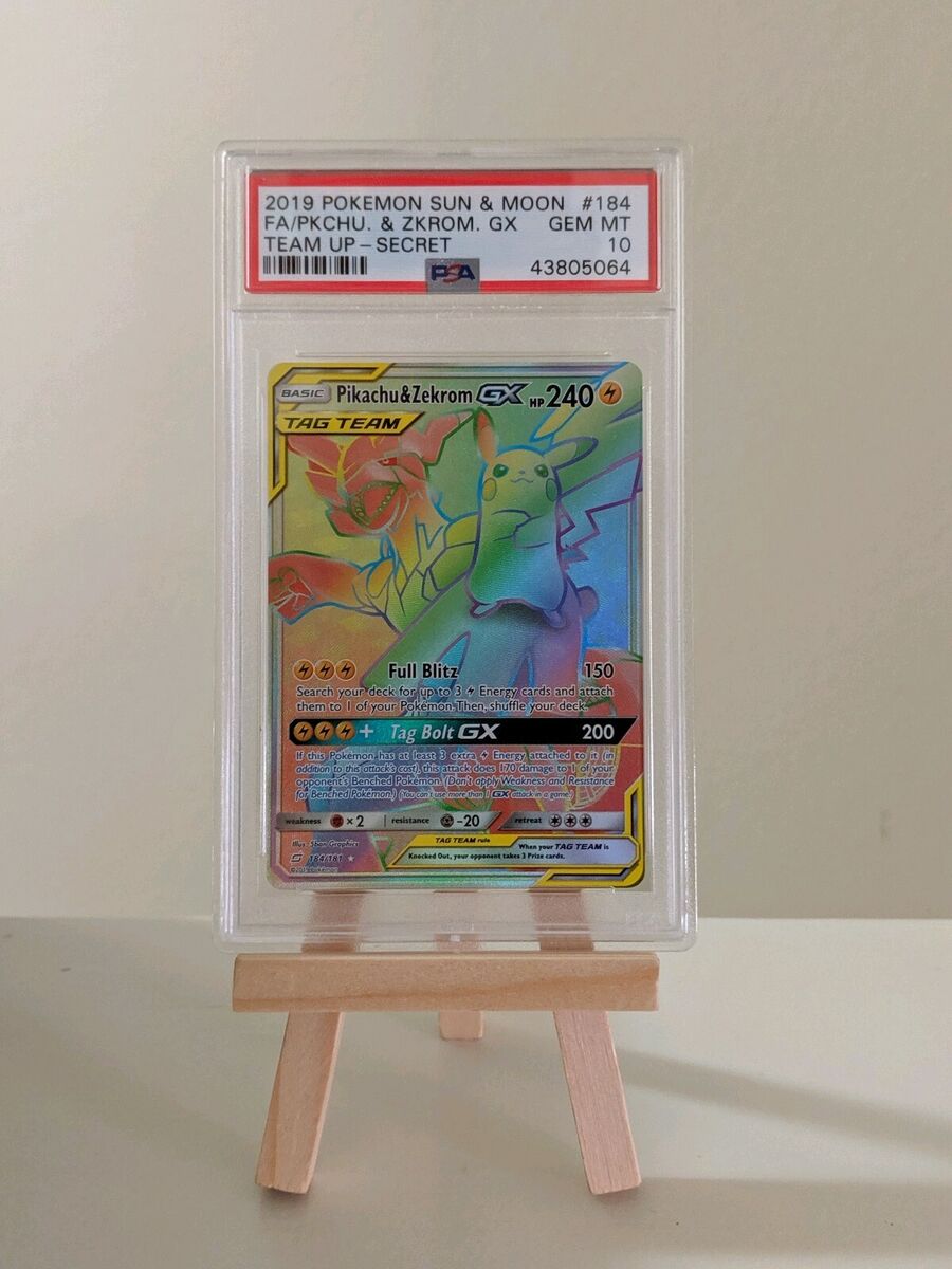 POKEMON SM TEAM UP PIKACHU & ZEKROM GX 184/181 SECRET RARE POKEMON SM TEAM UP PIKACHU & ZEKROM GX 184/181 SECRET RARE