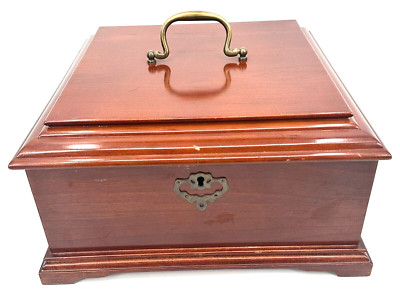 Bombay Company Large Square Jewelry Keepsake Chest Box w/Tray (No Key) 12x12x6