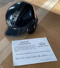 DEREK JETER  AUTHENTIC SIGNED MINI-HELMET = N.Y. YANKEES  RIEDELL HELMET