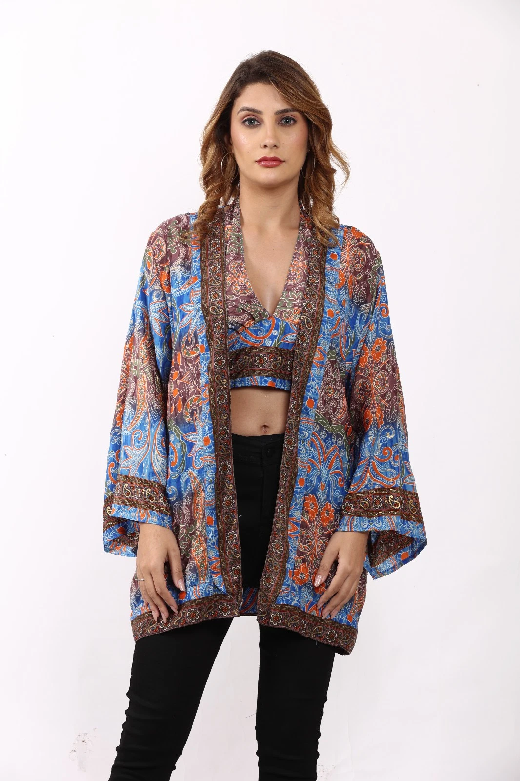 Women's Casual Printed Shrugs & Halter Neck Top Set Wholesale Mix Lot Beach Wear