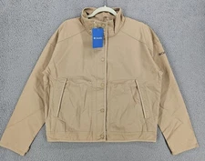 Columbia Jacket Womens Medium Tan Sage Lake Cotton Blend Outdoors Hiking