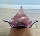 Rare Vintage MCM Iconic Viking Glass Amethyst Purple Flying Nun 9.5” Dish Bowl — photo 1