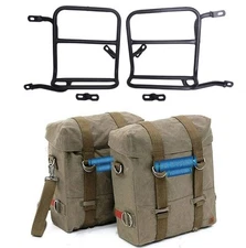 Green Pannier Bags With Fitting For Royal Enfield New Classic Reborn 350 AEs