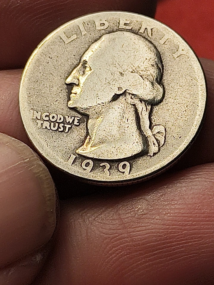 Quarto di dollaro stati Uniti Moneta argento 1939 quarter dollar silver USA - Immagine 3 di 4