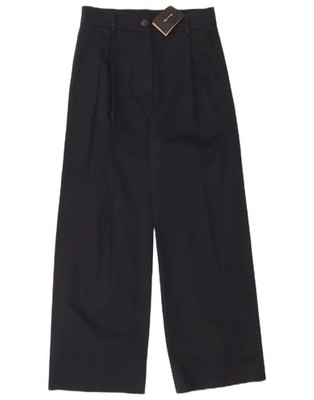 Massimo Dutti Womens High Waist Chino Trousers EU 34 2XS W24 L25 Navy Blue FC74