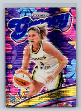 2024 Panini Prizm WNBA #2 Jacy Sheldon Groovy Prizms Blue Pulsar #/199