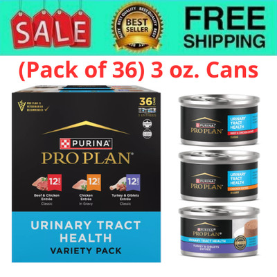 Purina Urinary Tract Health Pro Plan Focus Adult Wet Cat Food Variety Pack. 36Ct