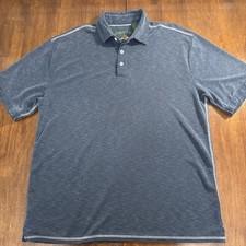 Orvis Soft Polo Shirt Fly Fishing Logo Dark Blue Tencel Blend Men's Size Large